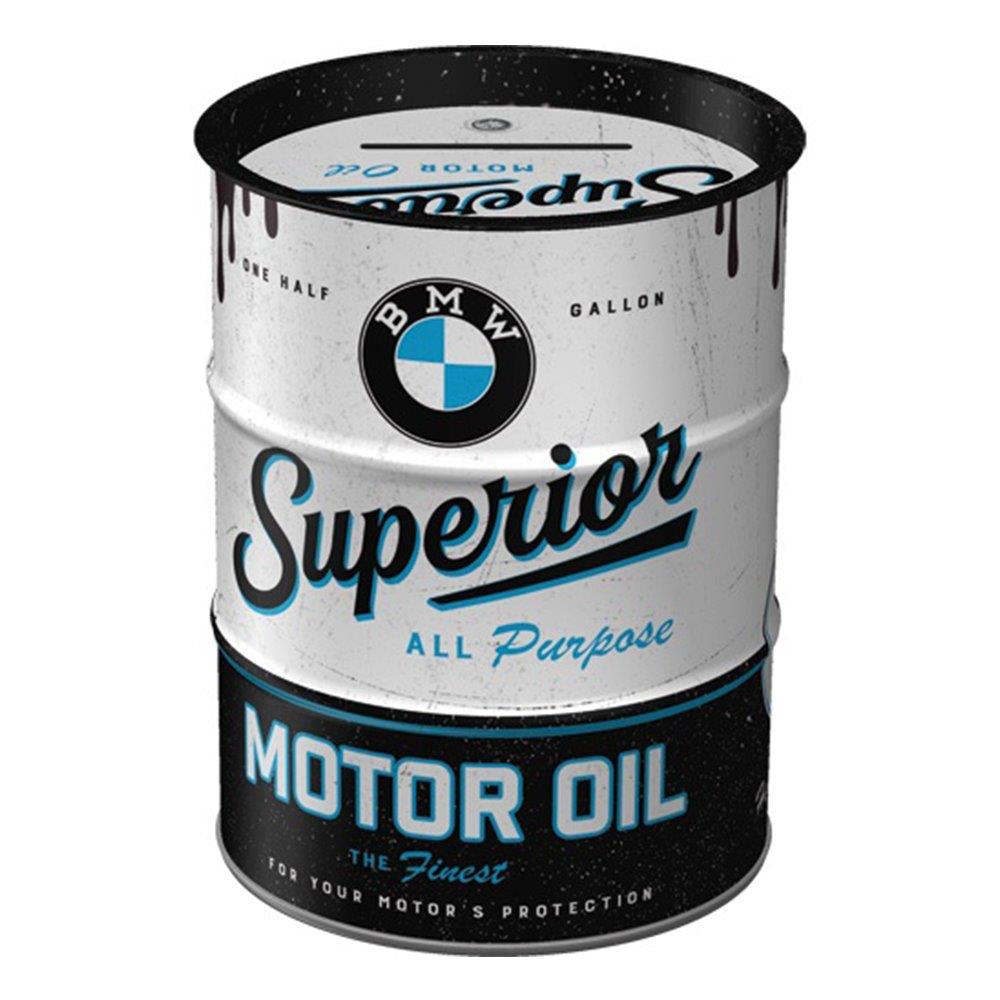Nostalgic Art Μεταλλικός Κουμπαράς Oil Barrel BMW - Superior Motor Oil