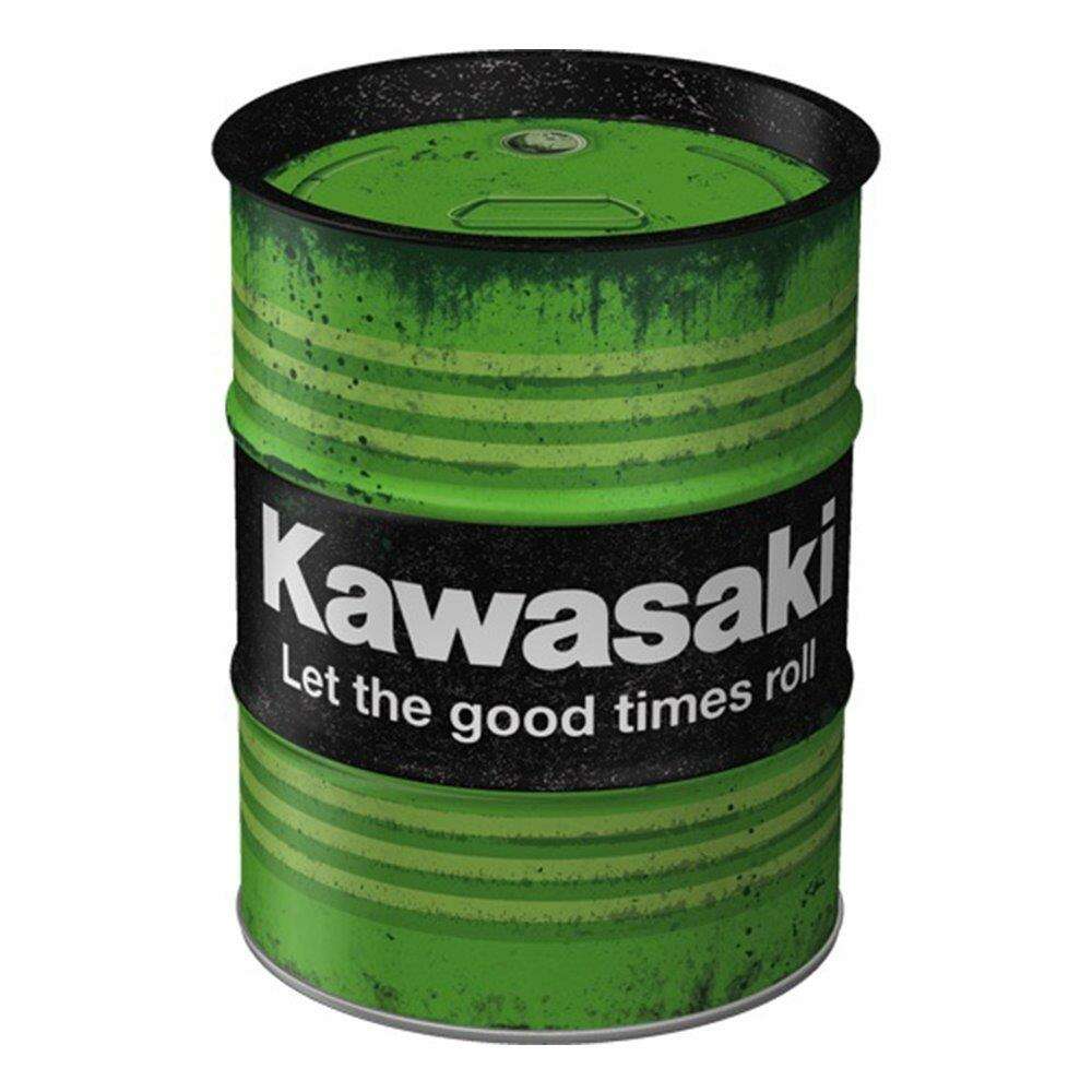 Nostalgic Art Μεταλλικός Κουμπαράς Oil Barrel Kawasaki - Let the good times roll