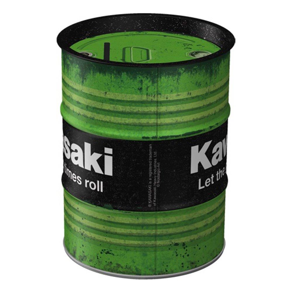 Nostalgic Art Μεταλλικός Κουμπαράς Oil Barrel Kawasaki - Let the good times roll