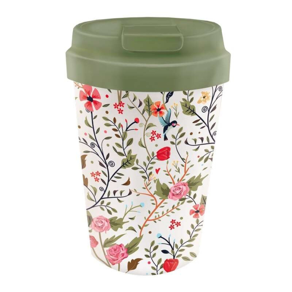 Οικολογική Κούπα Bioloco Plant Easy Cup Flowers and birds 350ml (BPE109)