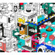OMY Αφίσα γίγας για ζωγραφική 3D "Video game"