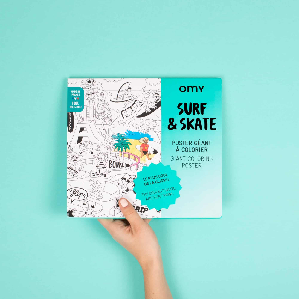 OMY Αφίσα Γίγας για Ζωγραφική Surf and Skate