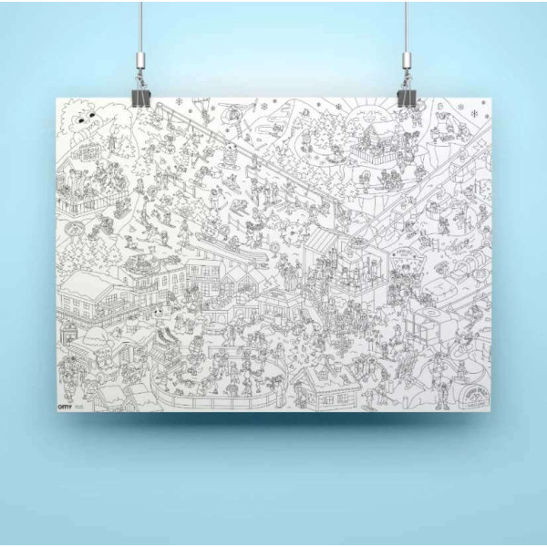 OMY Αφίσα Γίγας για Ζωγραφική Χειμώνας