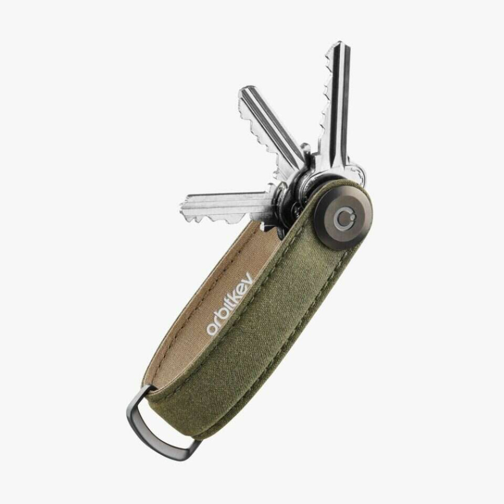 OrbitKey Waxed Canvas Key Organiser Κλειδοθήκη Μπρελόκ (Khaki Green)