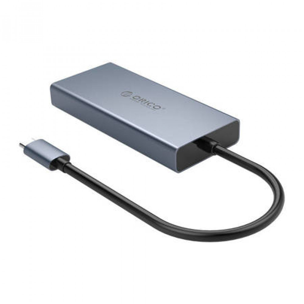 Orico 5σε1 Docking Station HDMI 4K + USB 3.0 + VGA + AUX + USB-C PD 60W (Γκρι)