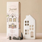 Paddywax Αρωματικοί incense Κώνοι Teakwood Tobacco σε Κεραμικό Λευκό Σπιτάκι