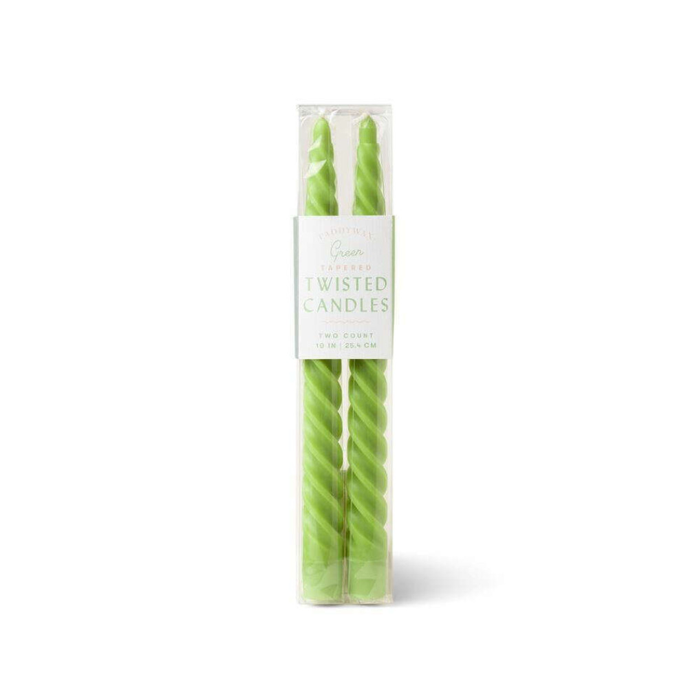 Paddywax Σετ από 2 Twisted Κεριά Δείπνου 25.4cm, Sage