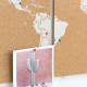 Παγκόσμιος Χάρτης από Φελλό M Miss Wood (60x30cm) 3 κομμάτια - Λευκό