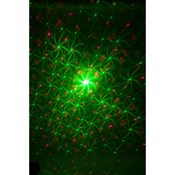 Mini Firefly Laser Effect κόκκινο και πράσινο Party Light & Sound με 4 gobo-like effects