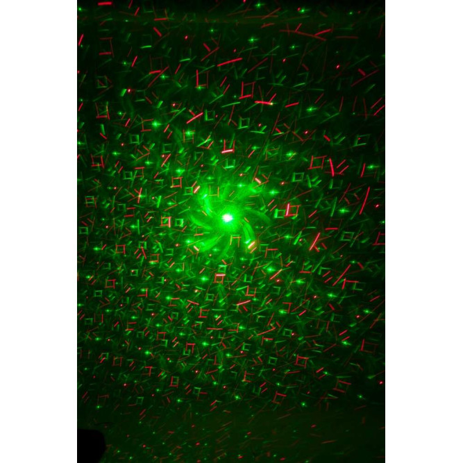 Mini Firefly Laser Effect κόκκινο και πράσινο Party Light & Sound με 4 gobo-like effects