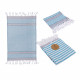 Πετσέτα για Σάουνα και Χαμάμ 45 x 70 cm (Μπλε-Γκρι)