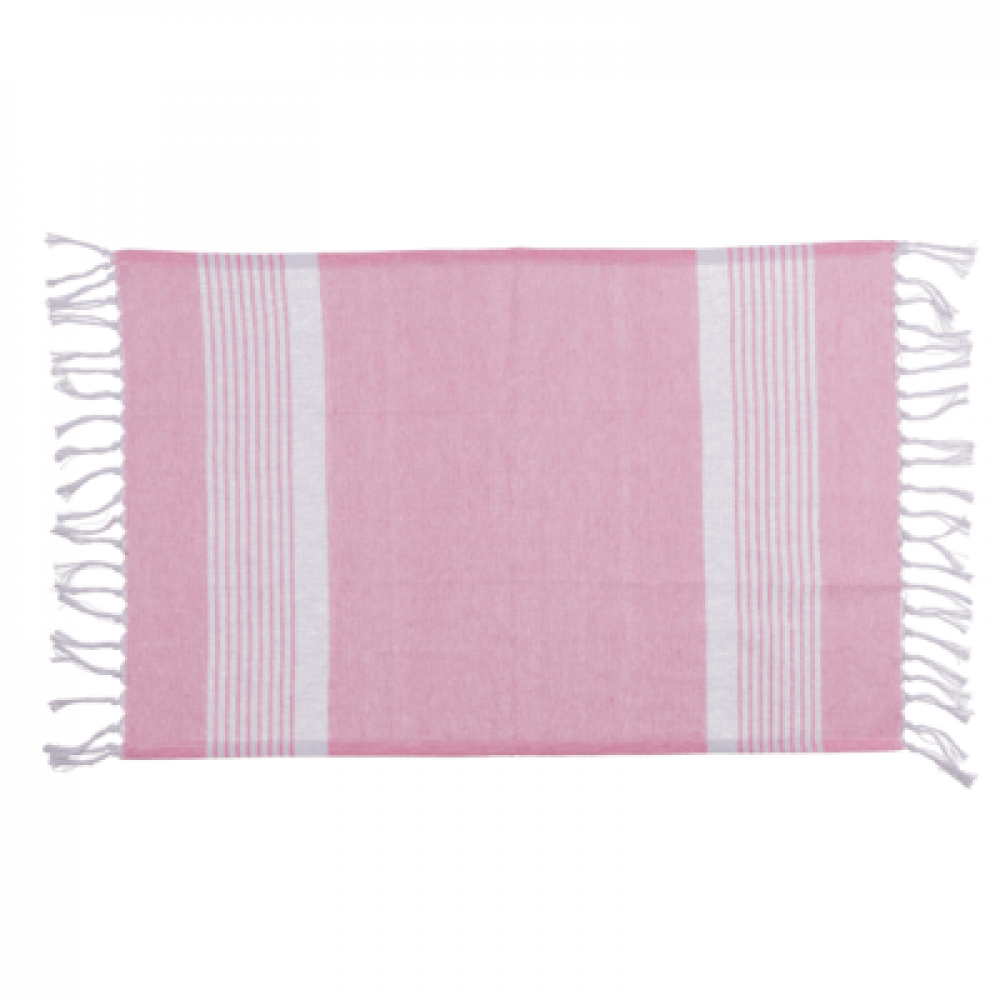 Πετσέτα για Σάουνα και Χαμάμ 45 x 70 cm (Λευκό-Ροζ)