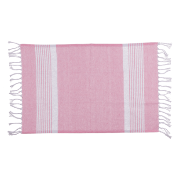 Πετσέτα για Σάουνα και Χαμάμ 45 x 70 cm (Λευκό-Ροζ)
