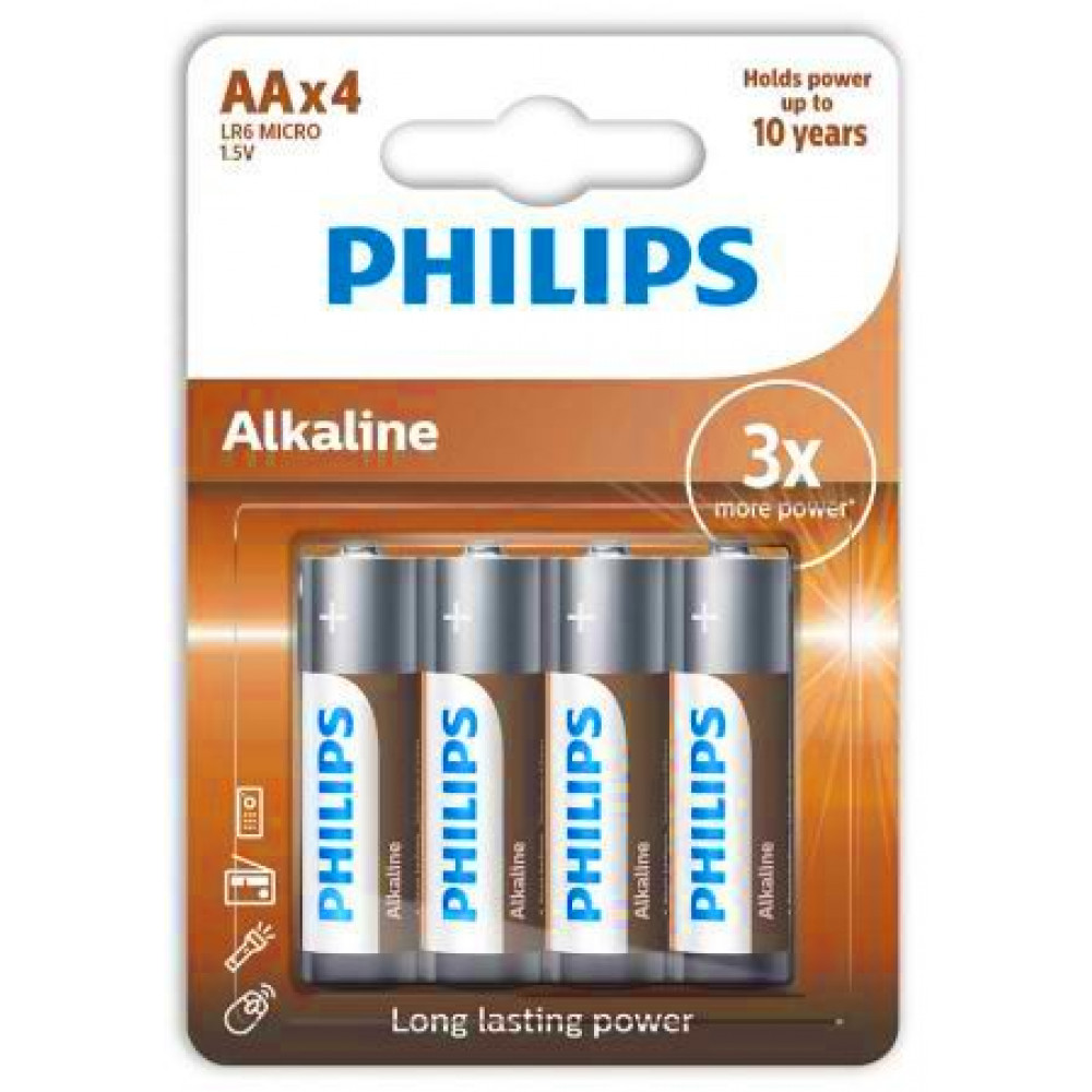 Philips μπαταρίες αλκαλικές LR6 AA 4τμχ