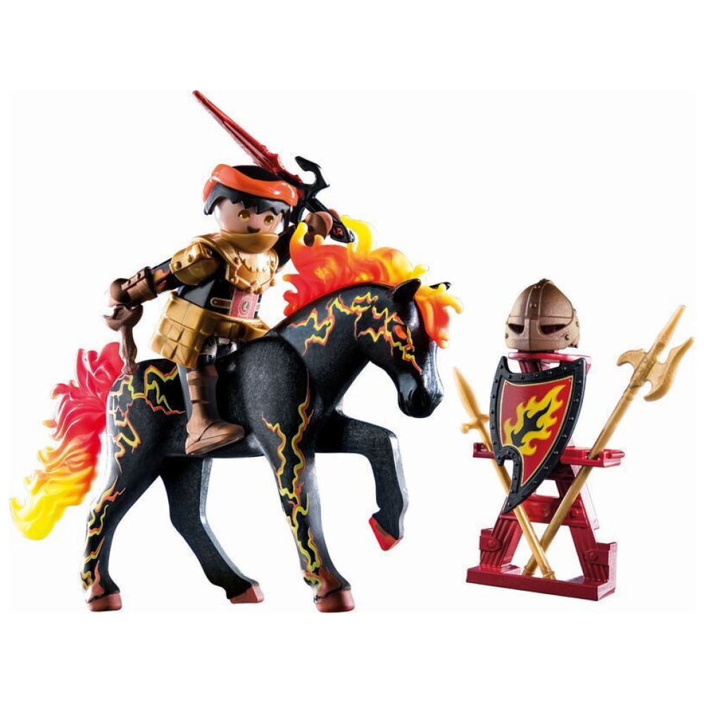 Playmobil Burnham Raiders - Ιππότης και άλογο της φωτιάς (71213)