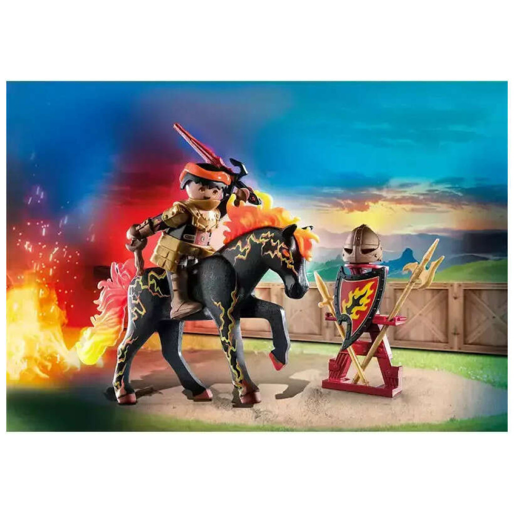 Playmobil Burnham Raiders - Ιππότης και άλογο της φωτιάς (71213)