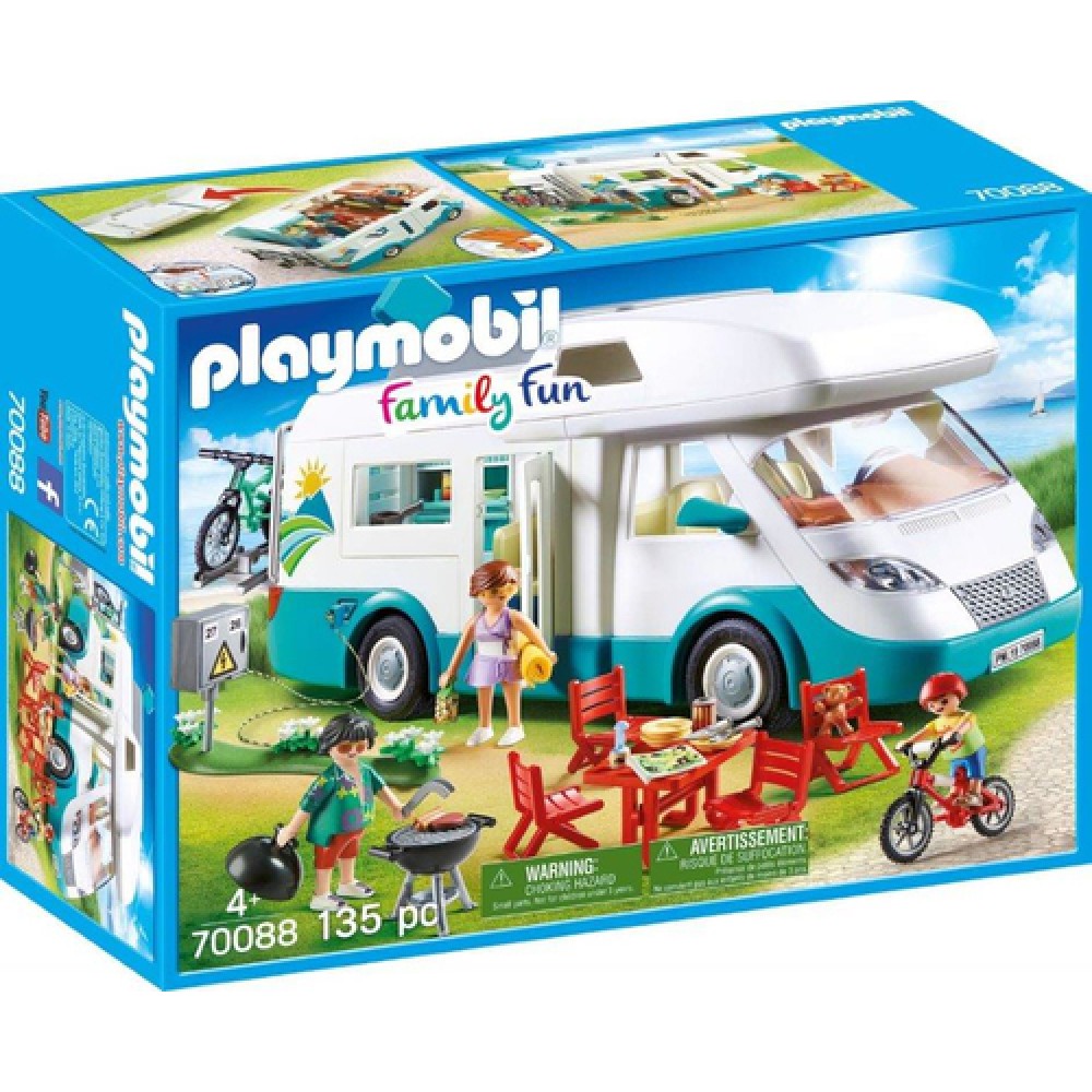 Playmobil Family Fun Αυτοκινούμενο Οικογενειακό Τροχόσπιτο (70088)