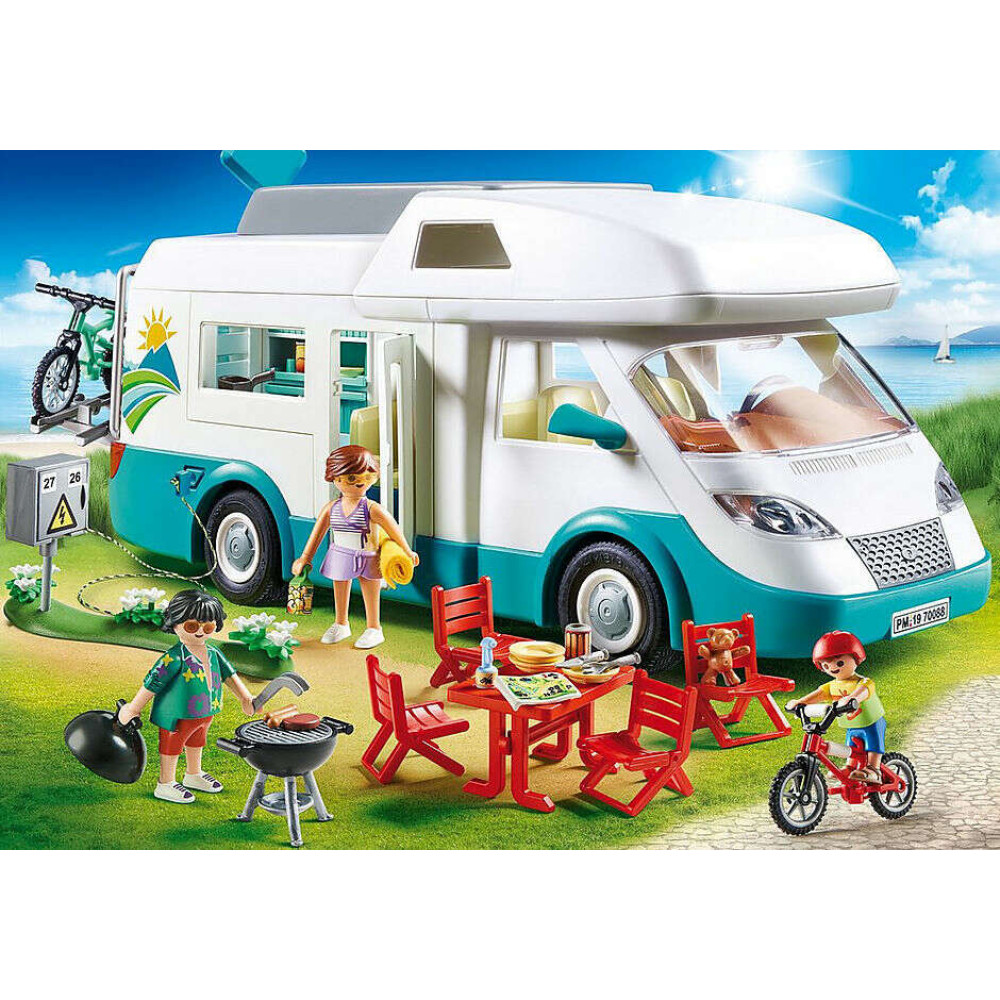 Playmobil Family Fun Αυτοκινούμενο Οικογενειακό Τροχόσπιτο (70088)