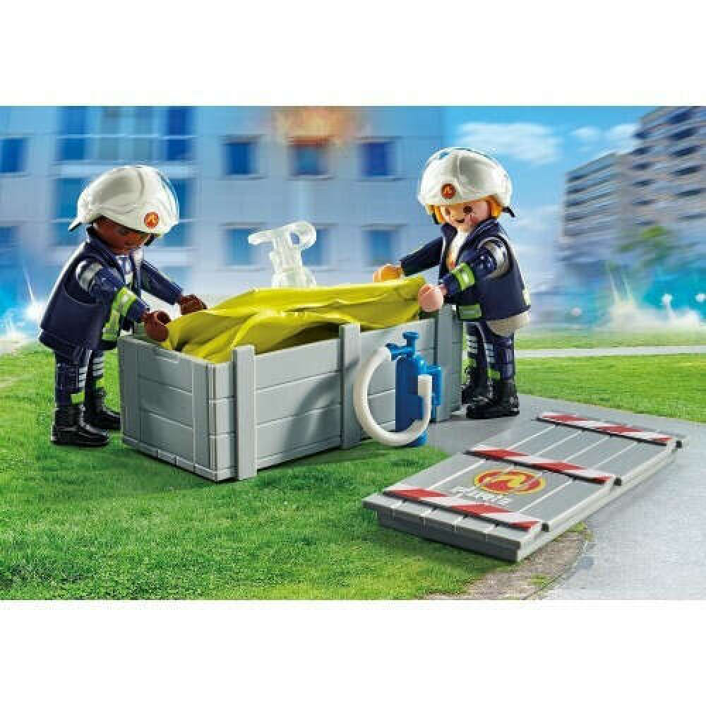 Playmobil Πυροσβέστες με στρώμα διάσωσης (71465)