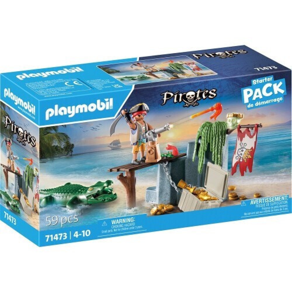 Playmobil Starter Pack Πειρατής με αλιγάτορα (71473)