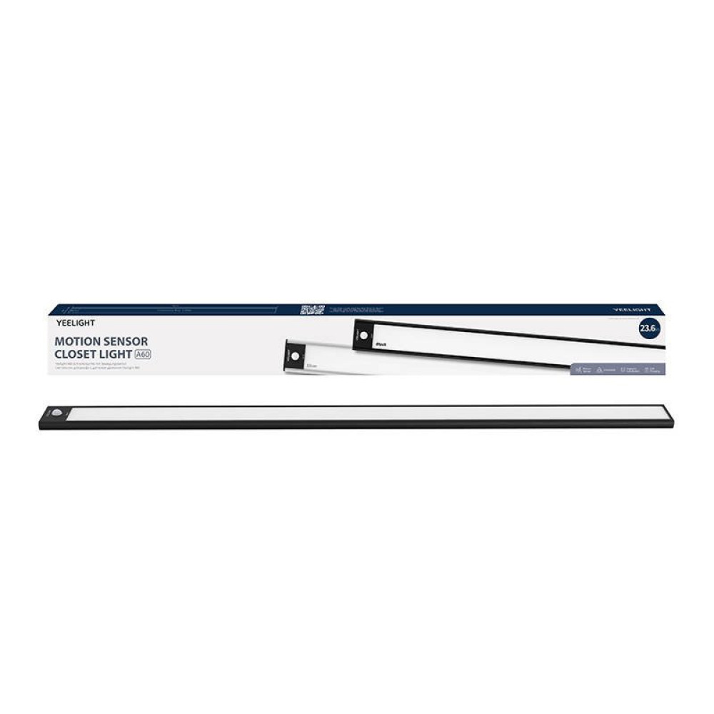 Yeelight Φωτιστικό Ντουλάπας/Ραφιών με Αισθητήρα Κίνησης 60cm 2700K (Μαύρο) (YLCG006)