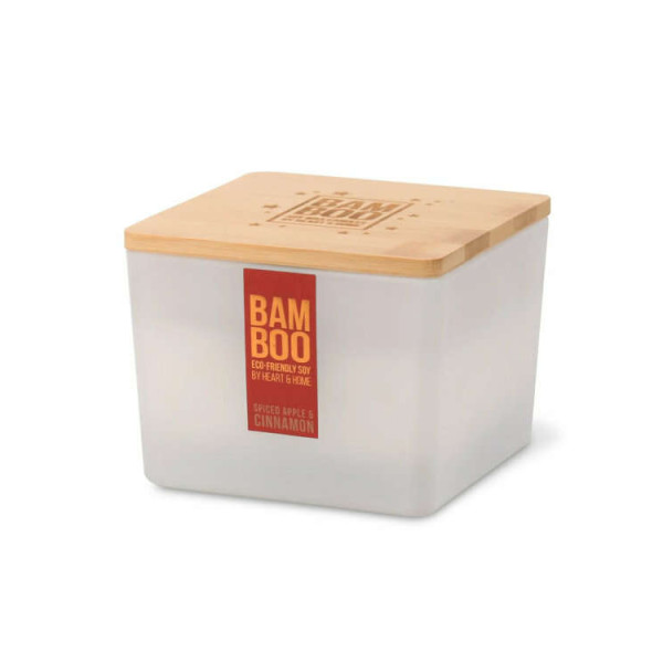 Heart & Home Bamboo Collection Αρωματικό Κερί Πικάντικο Μήλο και Κανέλα (40 ωρών)