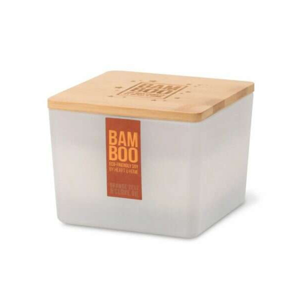 Heart & Home Bamboo Collection Αρωματικό Κερί Ξύσμα Πορτοκαλιού και Γαρύφαλλο (20 ωρών)