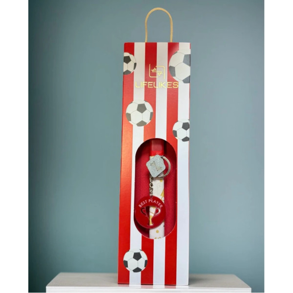 LifeLikes Λαμπάδα Ποδοσφαιρο σε κουτί Κόκκινο