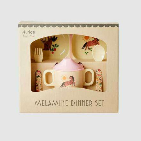 RICE Σετ Φαγητού Φάρμα (Ροζ)