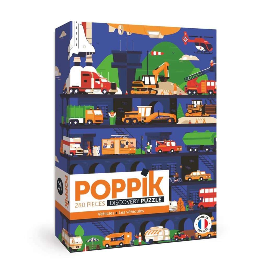 Poppik Παζλ 280 Τεμαχίων - Οχήματα