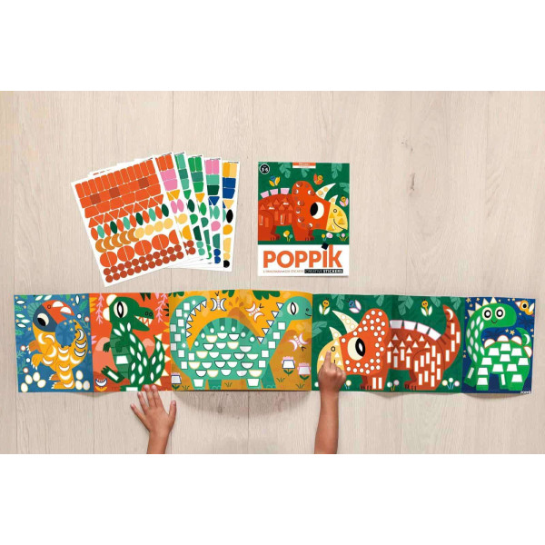 Poppik Μεγάλο Μωσαϊκό με 520 Αυτοκόλλητα – Δεινόσαυροι