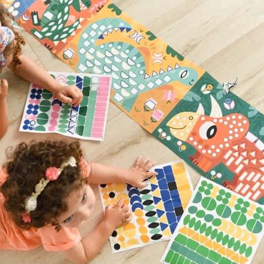 Poppik Μεγάλο Μωσαϊκό με 520 Αυτοκόλλητα – Δεινόσαυροι