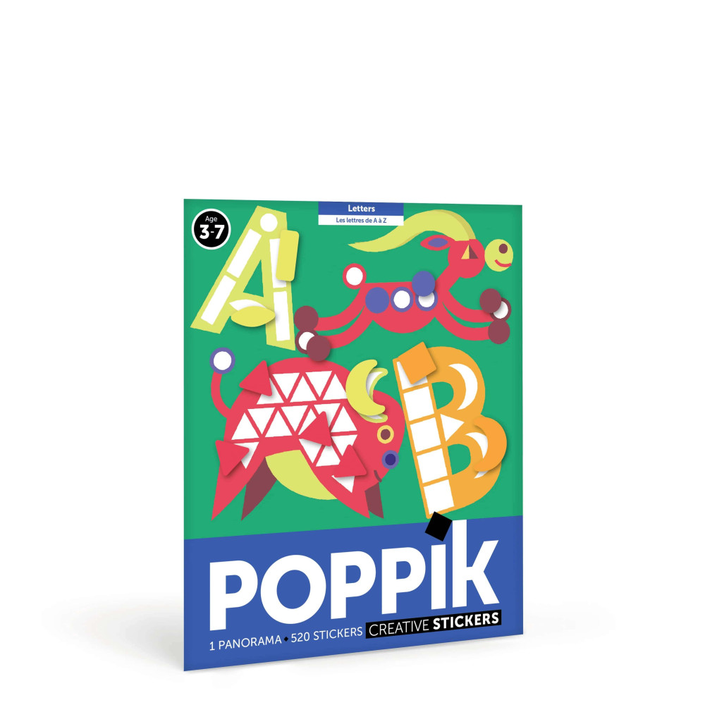 Poppik Μεγάλο Μωσαϊκό με 520 Αυτοκόλλητα – Γράμματα