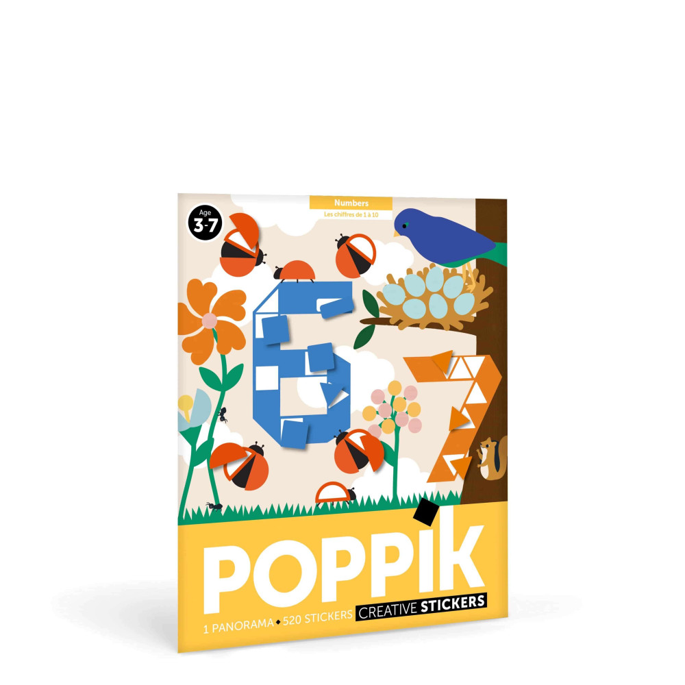 Poppik Μεγάλο Μωσαϊκό με 520 Αυτοκόλλητα – Αριθμοί
