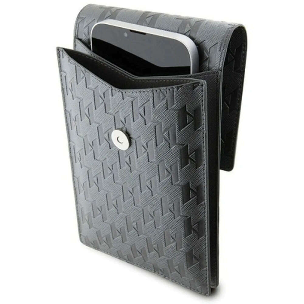 Karl Lagerfeld KLWBSAKHPCG Saffiano Mono Choupette Τσαντάκι για Smartphone από Οικολογικό Δέρμα (Ασημί)