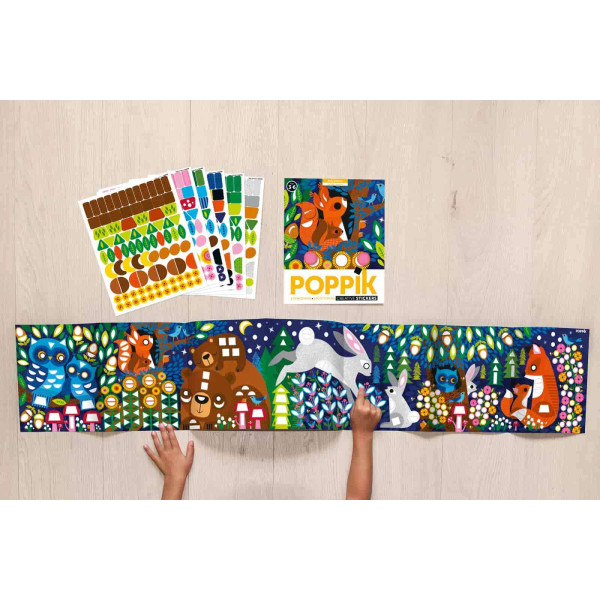 Poppik Μεγάλο Μωσαϊκό με 520 Αυτοκόλλητα – Μικρά Ζωάκια