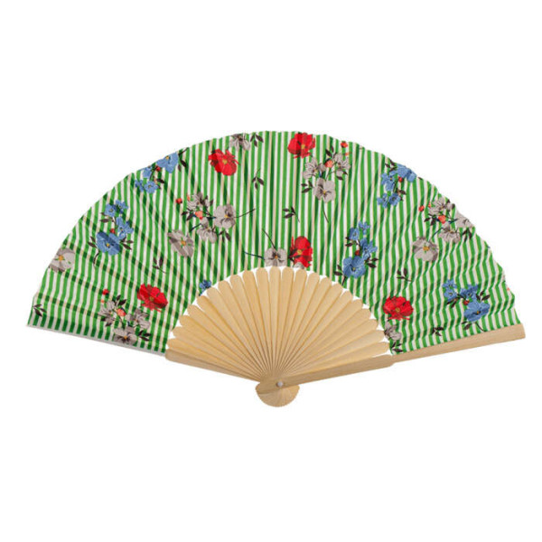 Βεντάλια Oriental από Μπαμπού 21 cm - Πράσινο