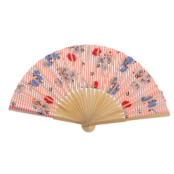 Βεντάλια Oriental από Μπαμπού 21 cm - Κόκκινο