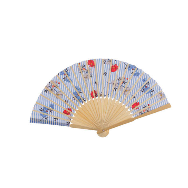 Βεντάλια Oriental από Μπαμπού 21 cm - Μπλε