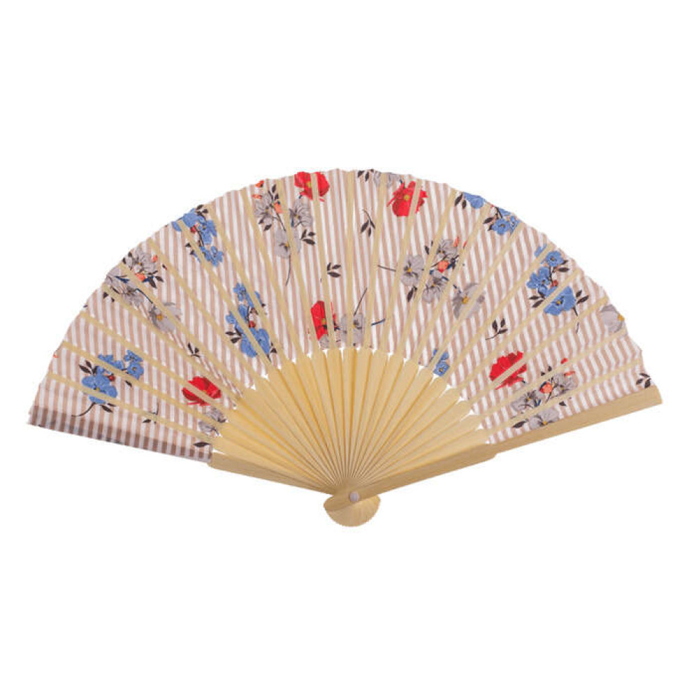 Βεντάλια Oriental από Μπαμπού 21 cm - Μπεζ