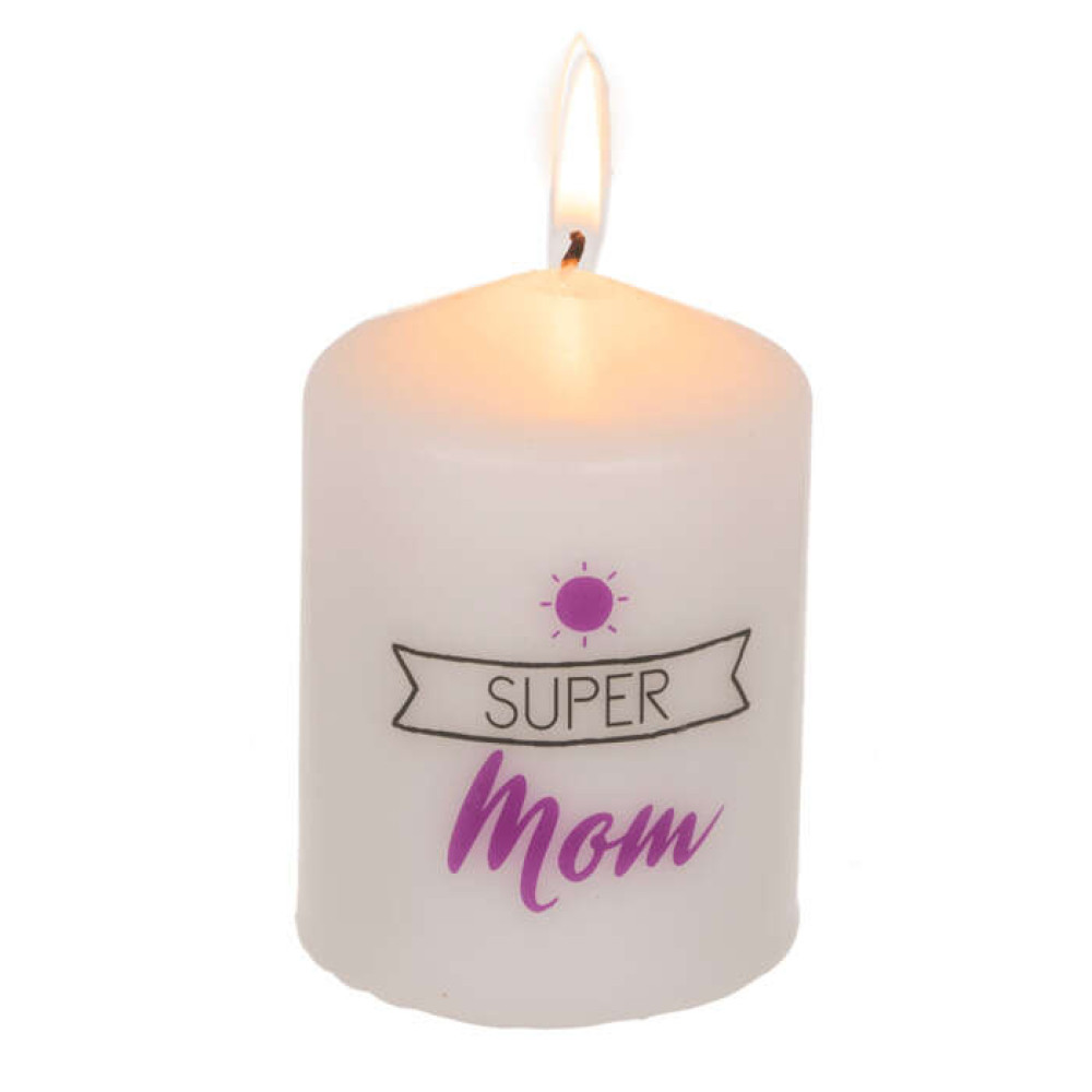 Διακοσμητικό Κερί Super Mom (6 x 8 cm)