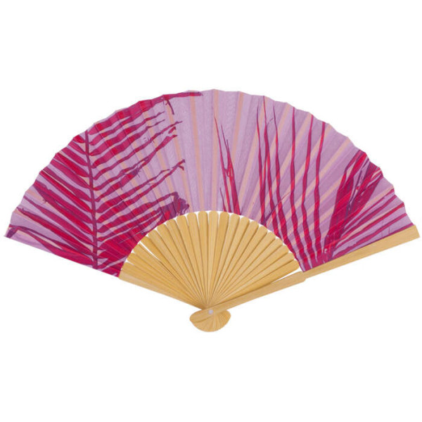 Βεντάλια Tropical από Μπαμπού 21 cm - Ροζ