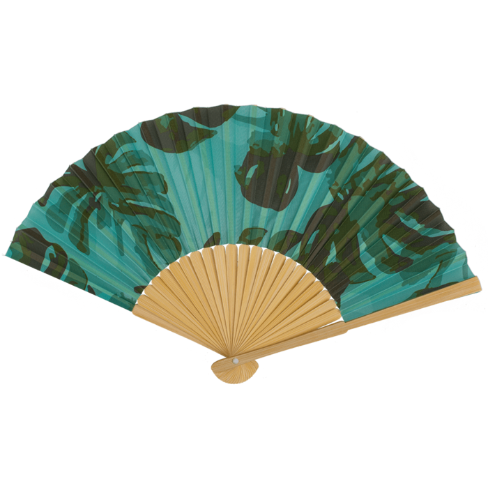 Βεντάλια Tropical από Μπαμπού 21 cm - Πράσινο