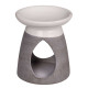 Κεραμικός Καυστήρας Αιθέριων Ελαίων Oil Burner (Γκρι-Λευκό)