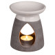 Κεραμικός Καυστήρας Αιθέριων Ελαίων Oil Burner (Γκρι-Λευκό)
