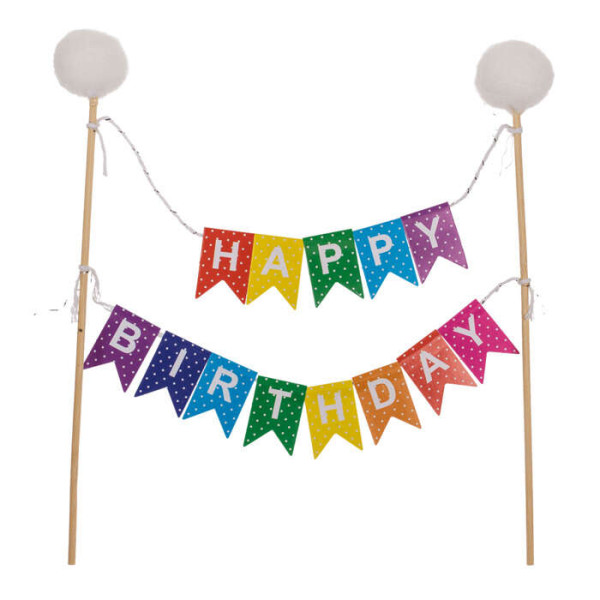 Διακοσμητικό Τούρτας Happy Birthday 