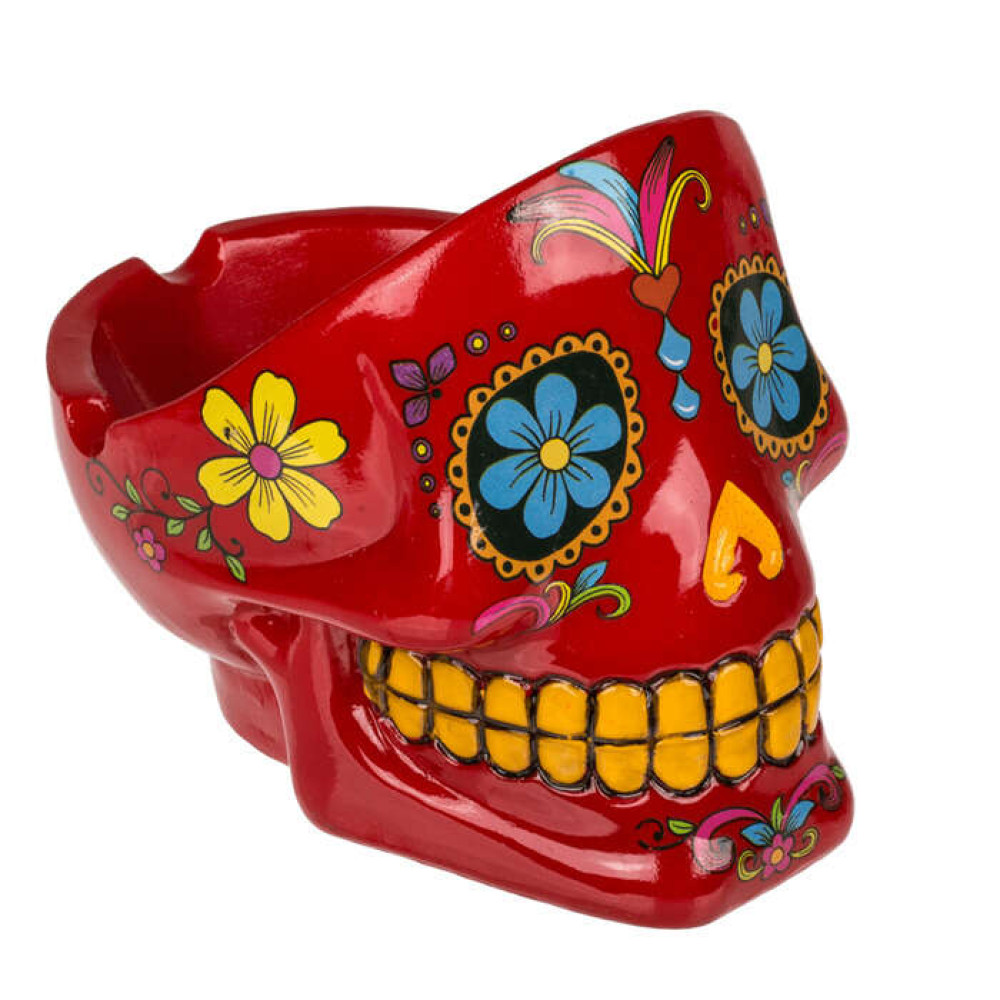 Τασάκι Nεκροκεφαλή 12 cm (Κόκκινο)