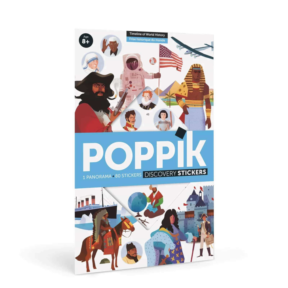 Poppik Πανόραμα με 66 Αυτοκόλλητα - Χρονολόγιο της Παγκόσμιας Ιστορίας