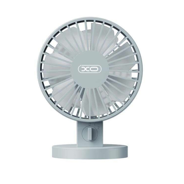 XO MF82 Επιτραπέζιος Ανεμιστήρας USB Διπλής Λεπίδας (Γκρι)