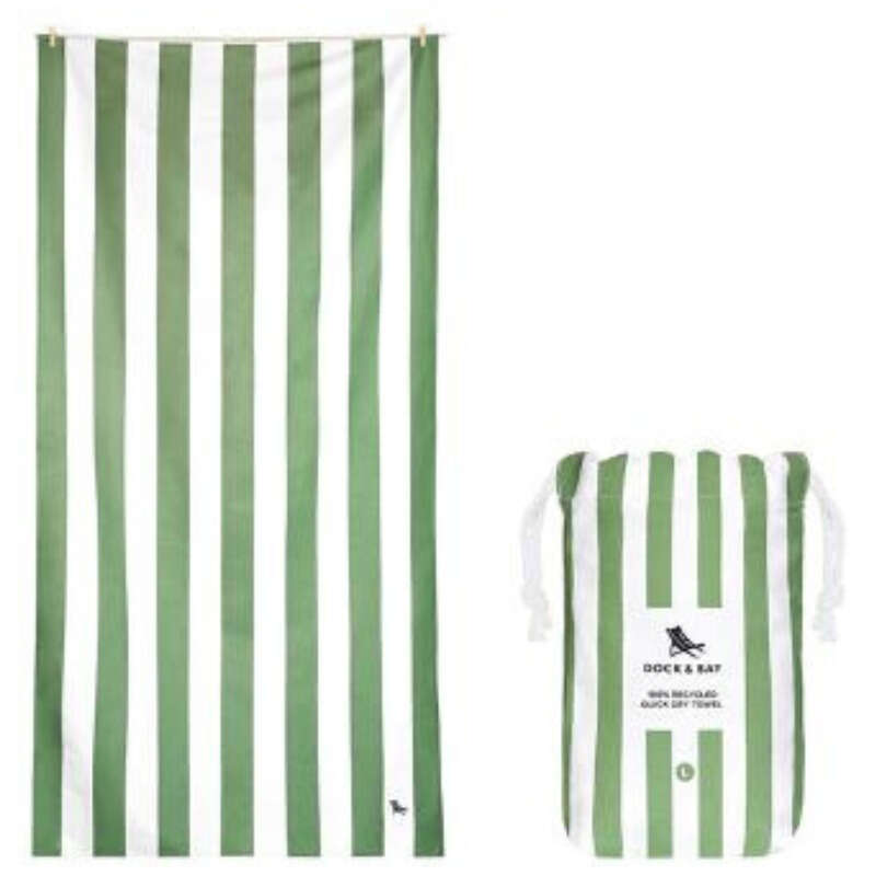 Dock & Bay Cabana Πετσέτα Θαλάσσης Μικροΐνών 160 x 90 cm - Cayman Olive